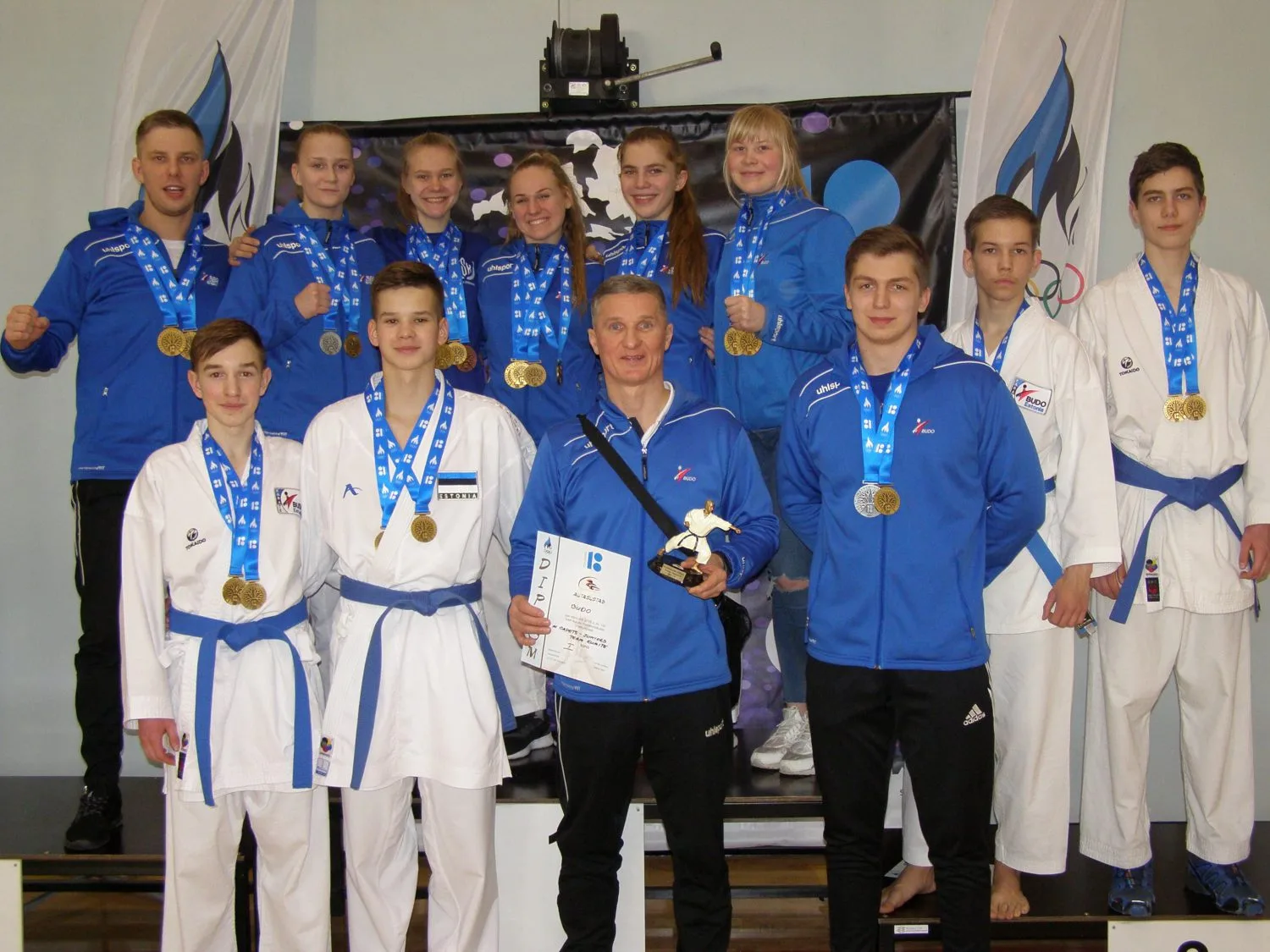 SK BUDO medalistid Eesti WKF karate meistrivõistlustel 2018