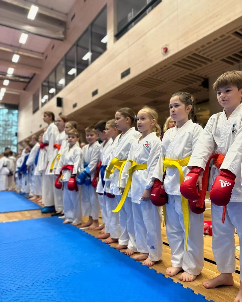 Young karate athletes at Nõmme Cup 2024