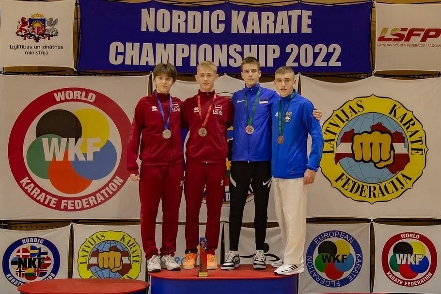Nordic Karate Championships 2022 — boys podium